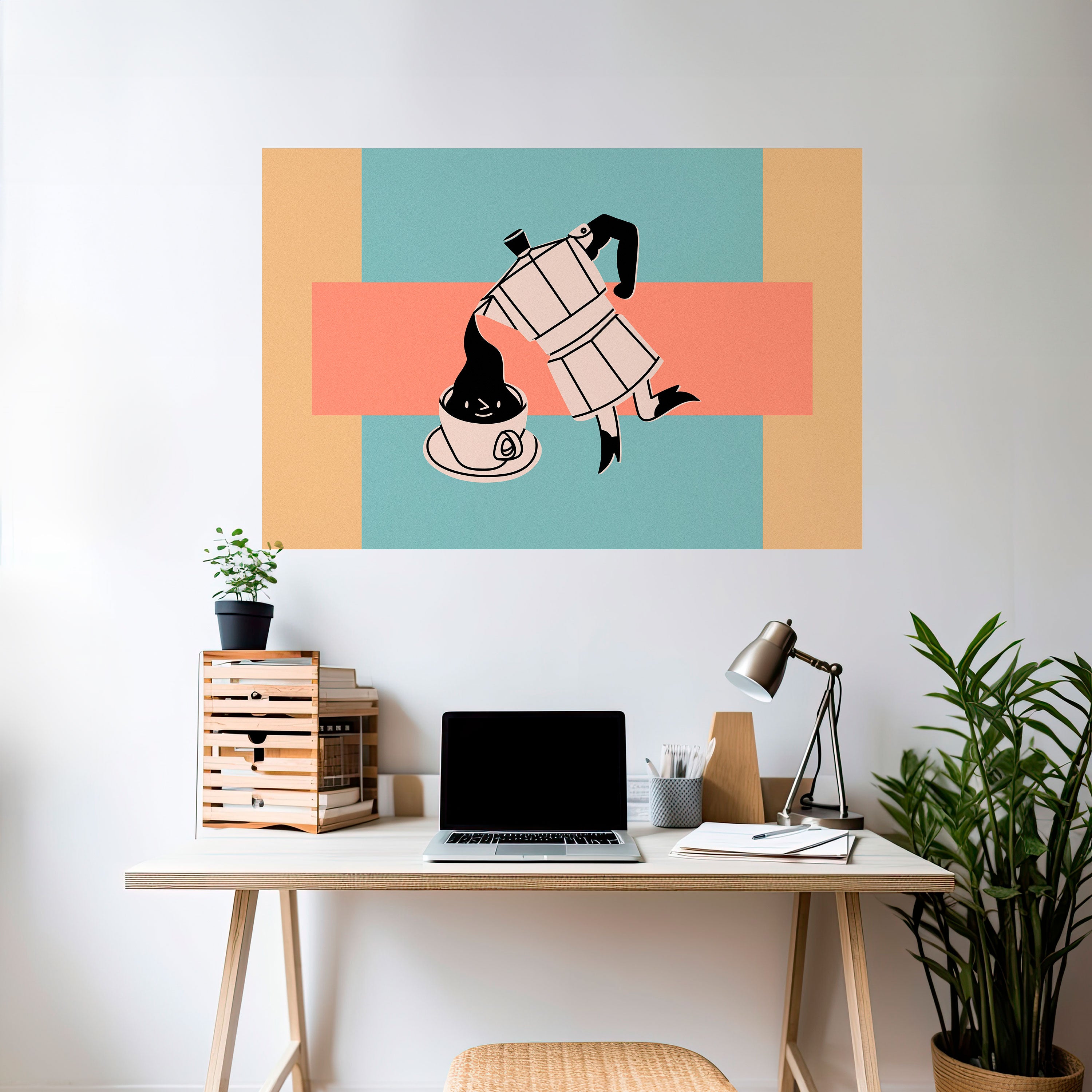 Póster horizontal autoadhesivo POWER ESPRESSO