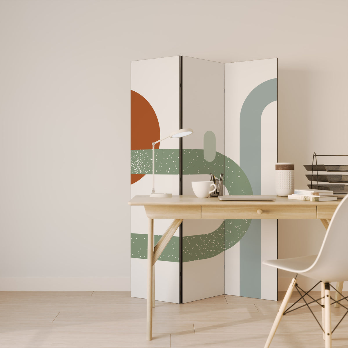 INFINITY'S EMBRACE Biombo de 3 paneles