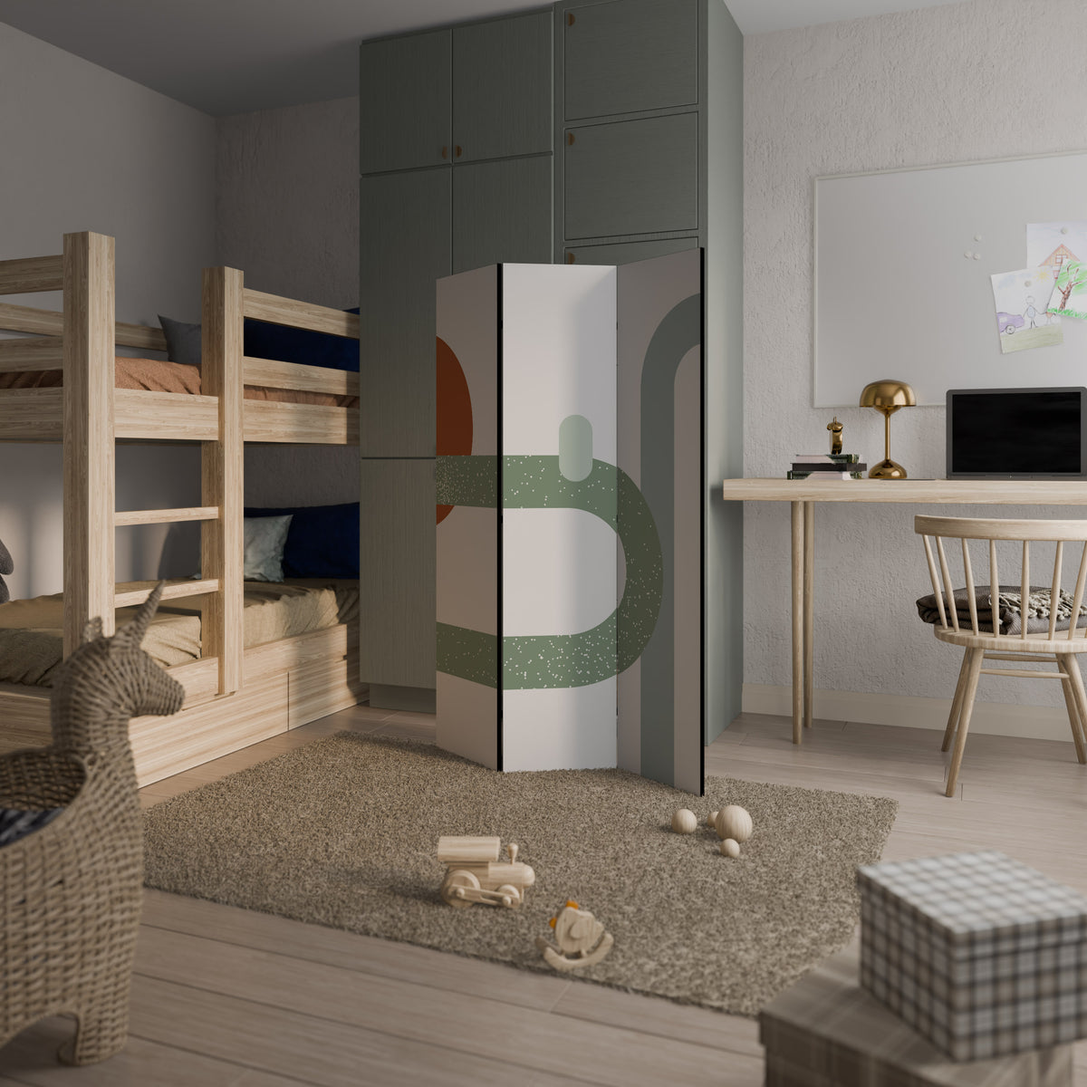 INFINITY'S EMBRACE Biombo de 3 paneles