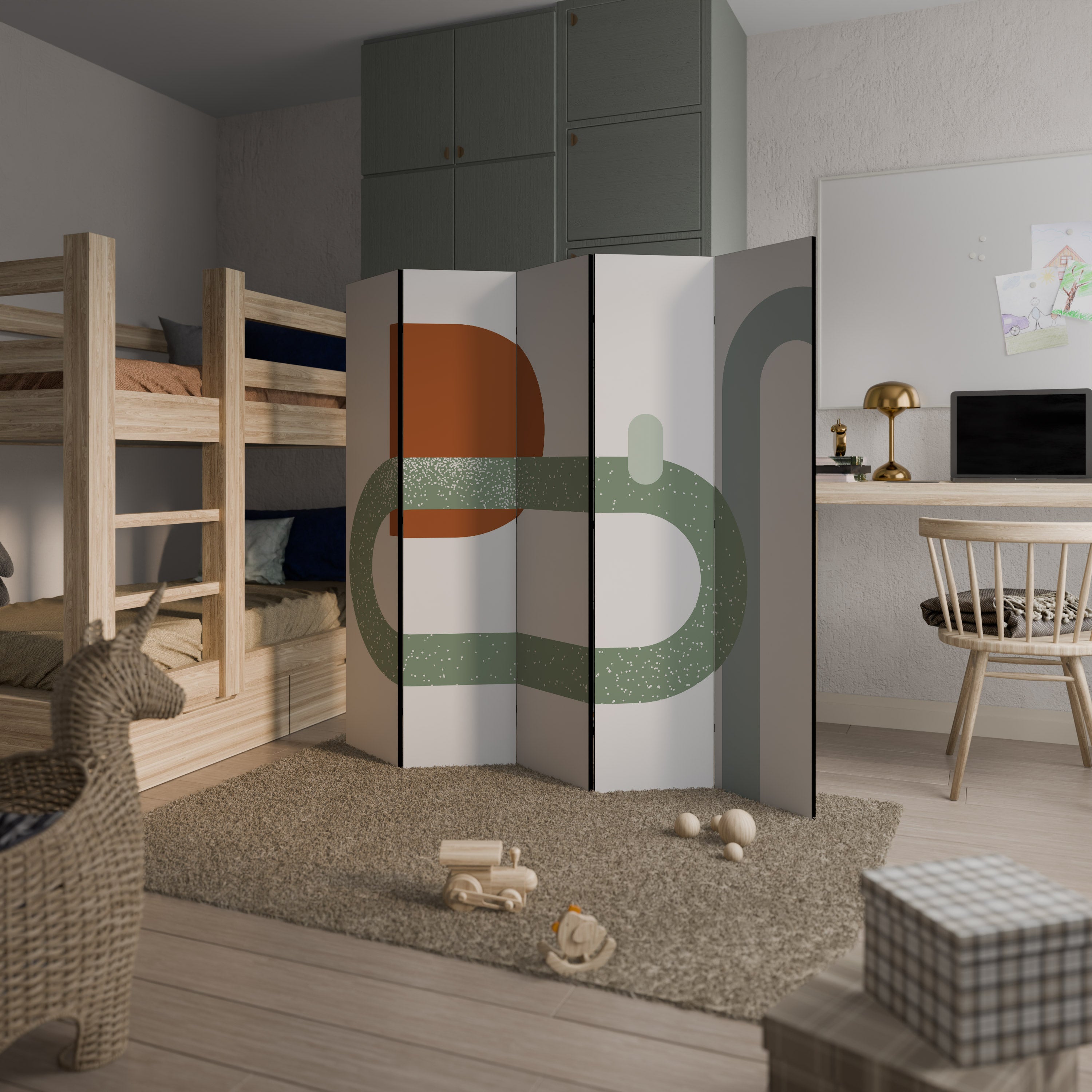 INFINITY'S EMBRACE Decorative 5-Panel Room Divider