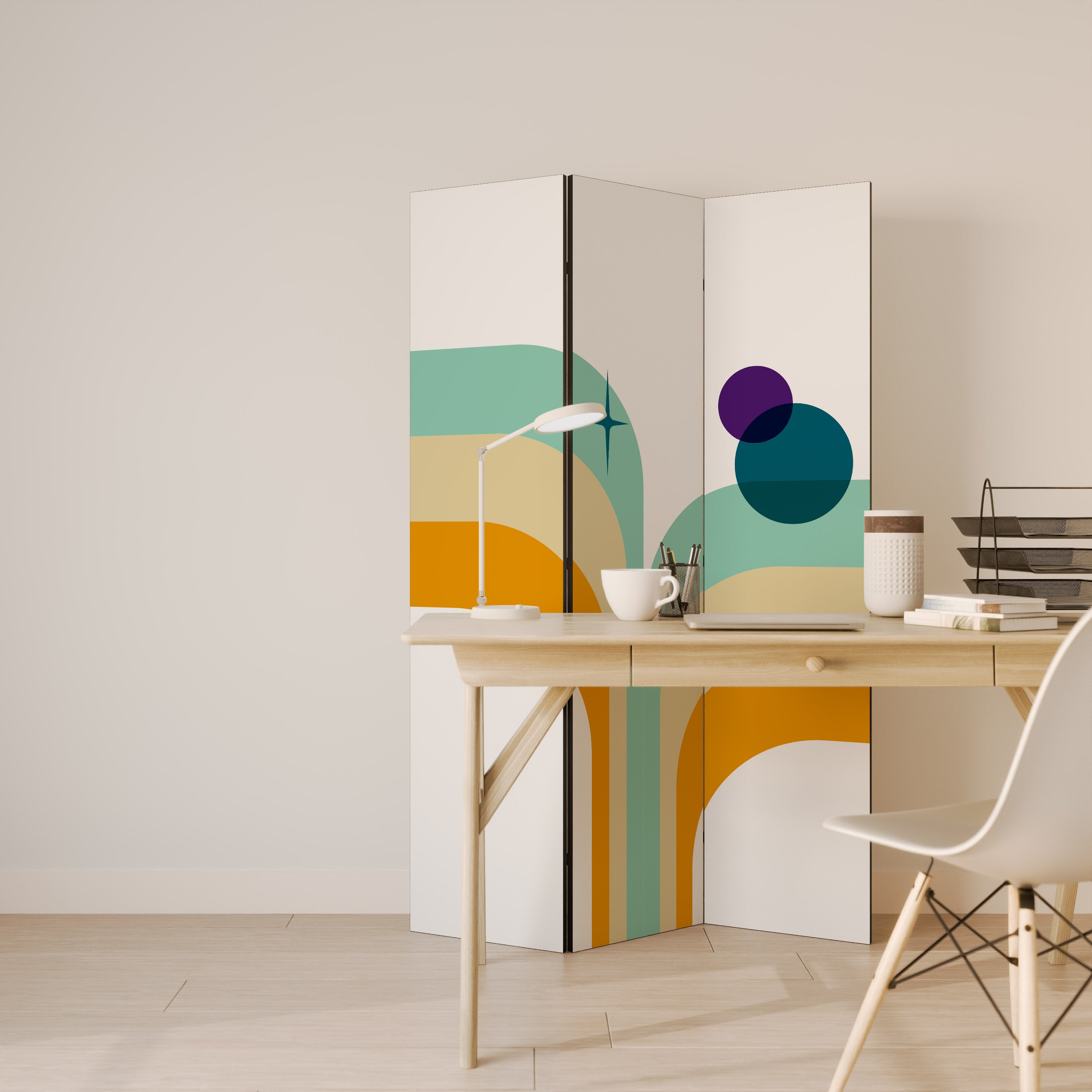 COLOR SOLSTICE Decorative 3-Panel Room Divider