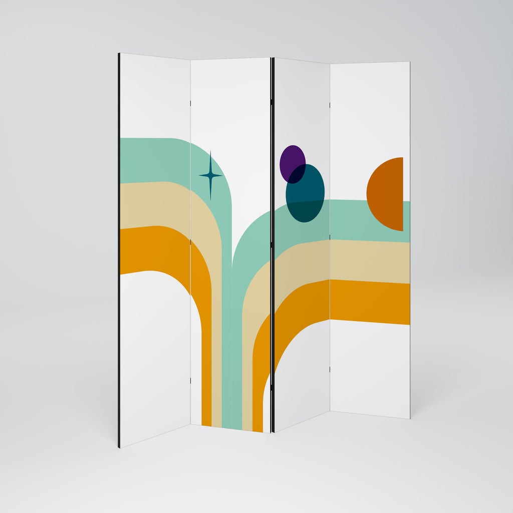 Biombo decorativo de 4 paneles COLOR SOLSTICE