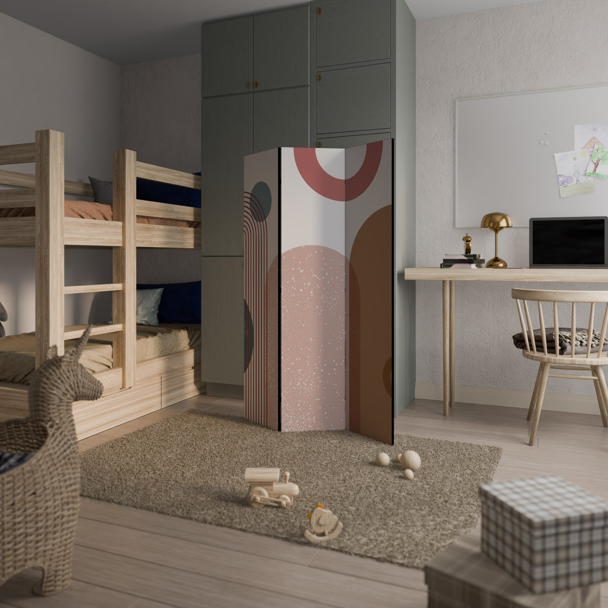 SHAPESCAPE LEAP Biombo de 3 paneles