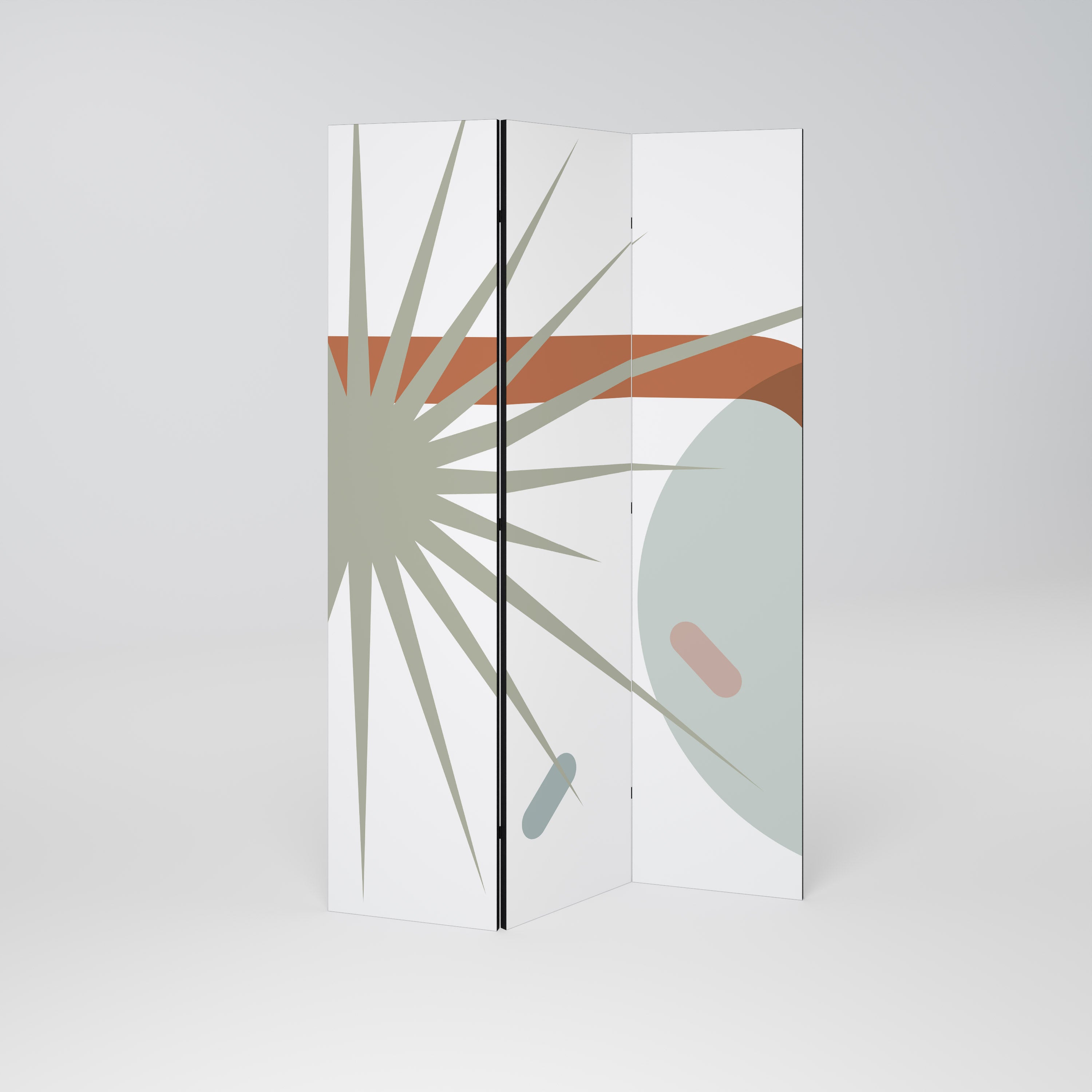 Divisor de ambientes decorativo de 3 paneles SHAPESHIFT FUSION