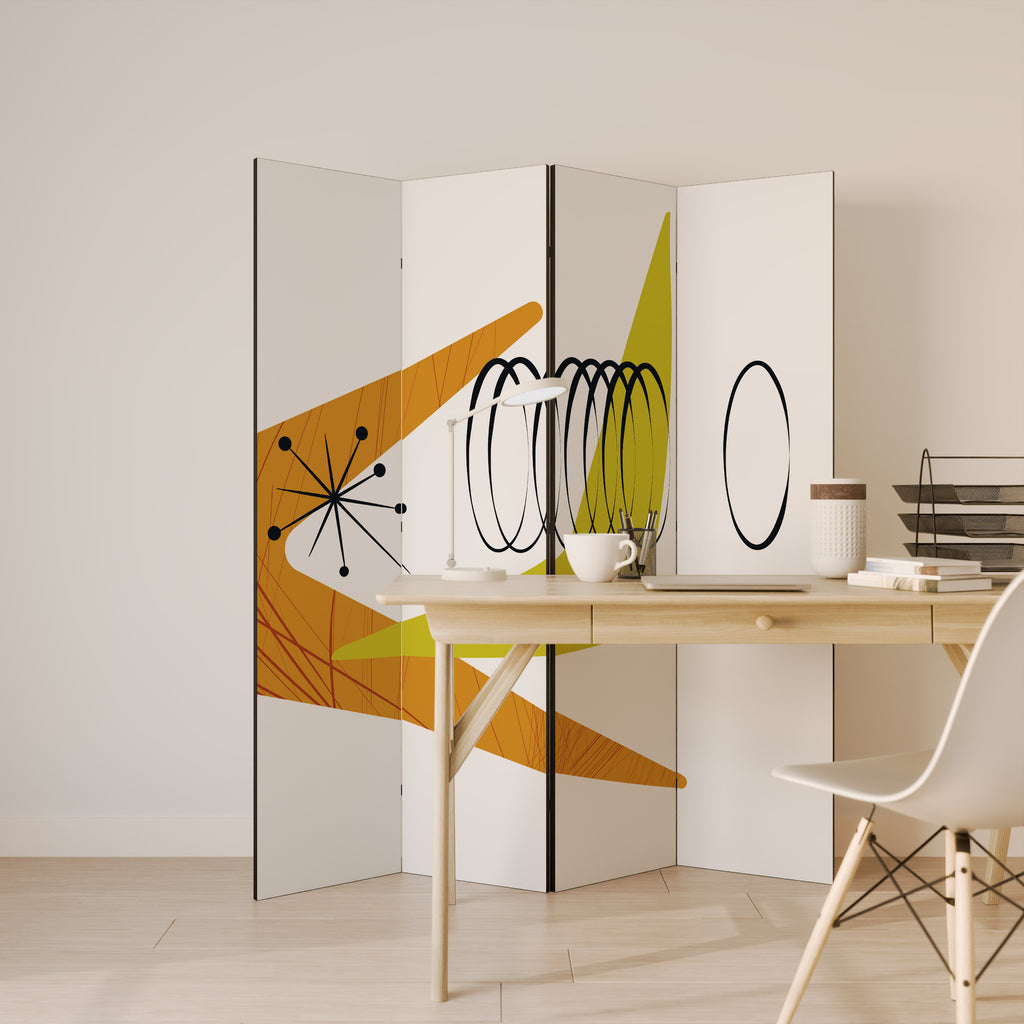 MAGNETIC HIT Decorative 4-Panel Room Divider
