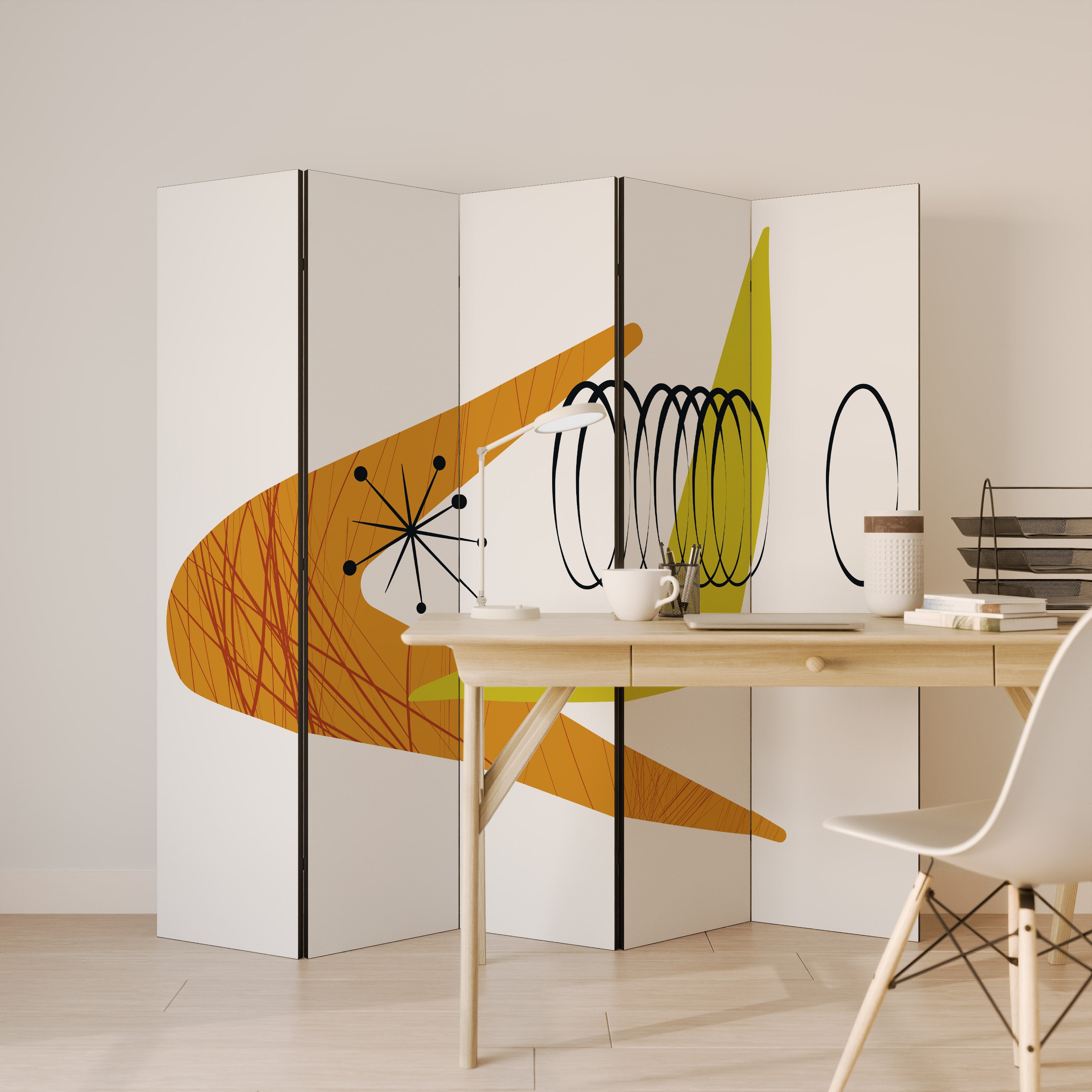 MAGNETIC HIT 5-Panel Room Divider