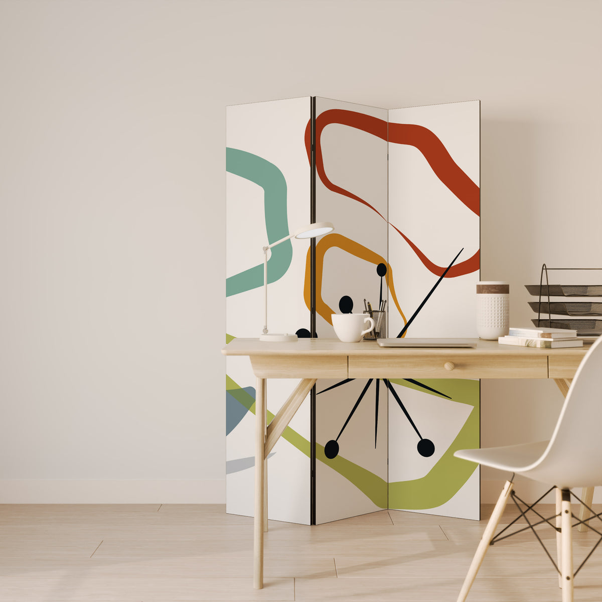 INTO THE RIM Biombo de 3 paneles