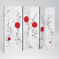 RED WHISPERS IN FOLIAGE Biombo Decorativo de 6 Paneles