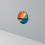 PRISM CONCUSSION Estante Ovalado Decorativo en Acabado Negro