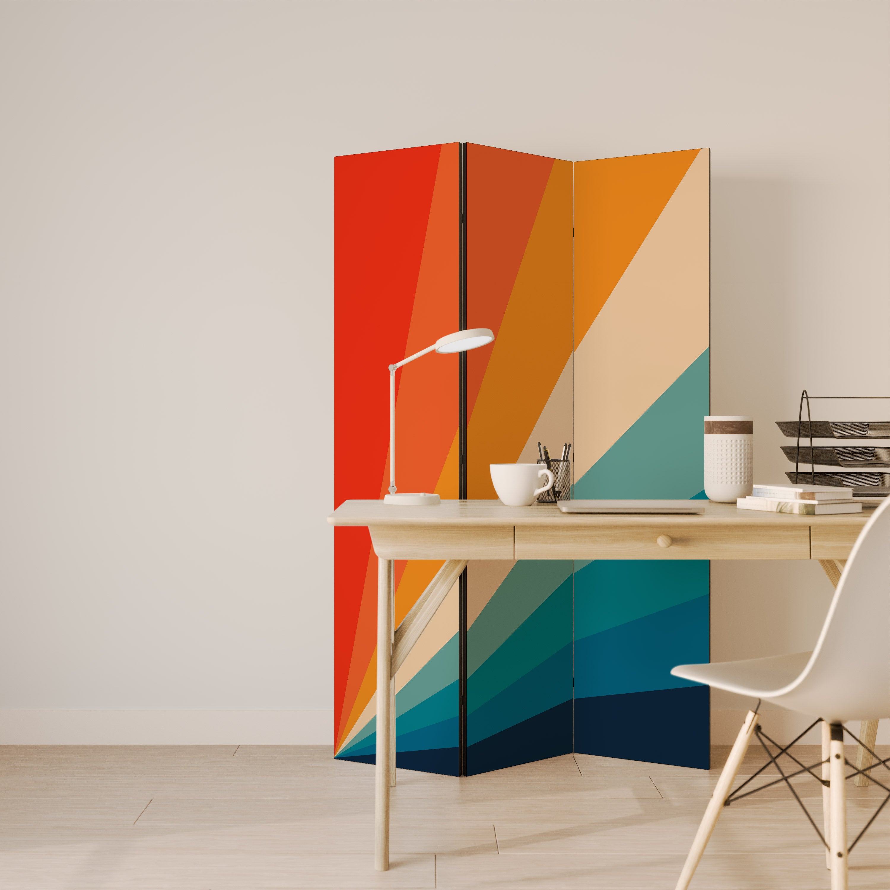 Biombo decorativo PRISM CONCUSSION de 3 paneles