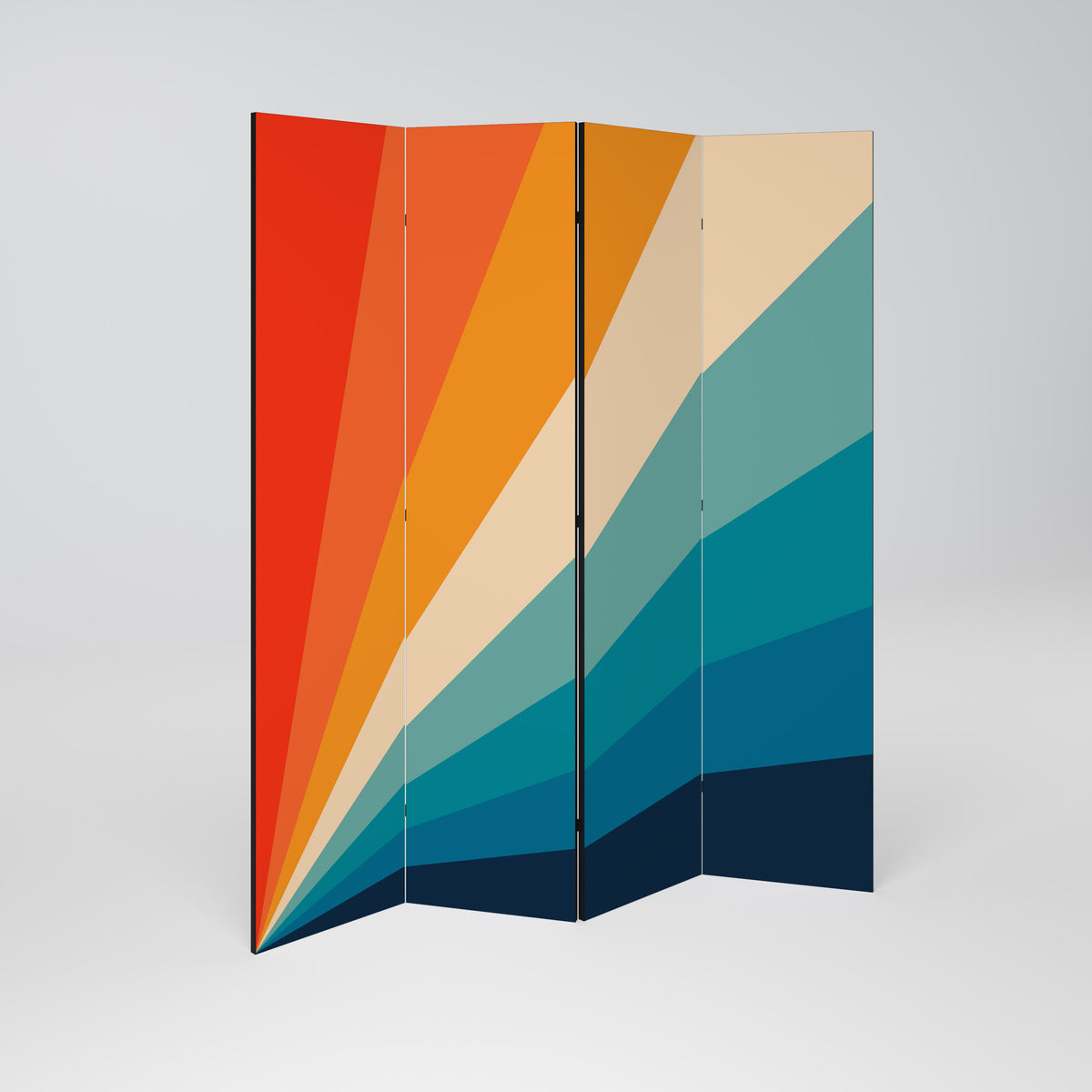 PRISM CONCUSSION Biombo de 4 paneles