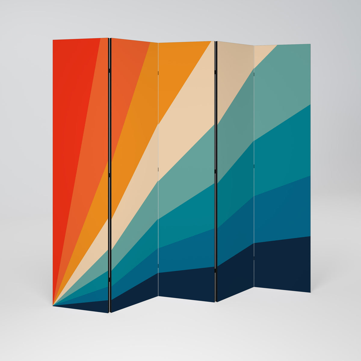 PRISM CONCUSSION Biombo de 5 paneles