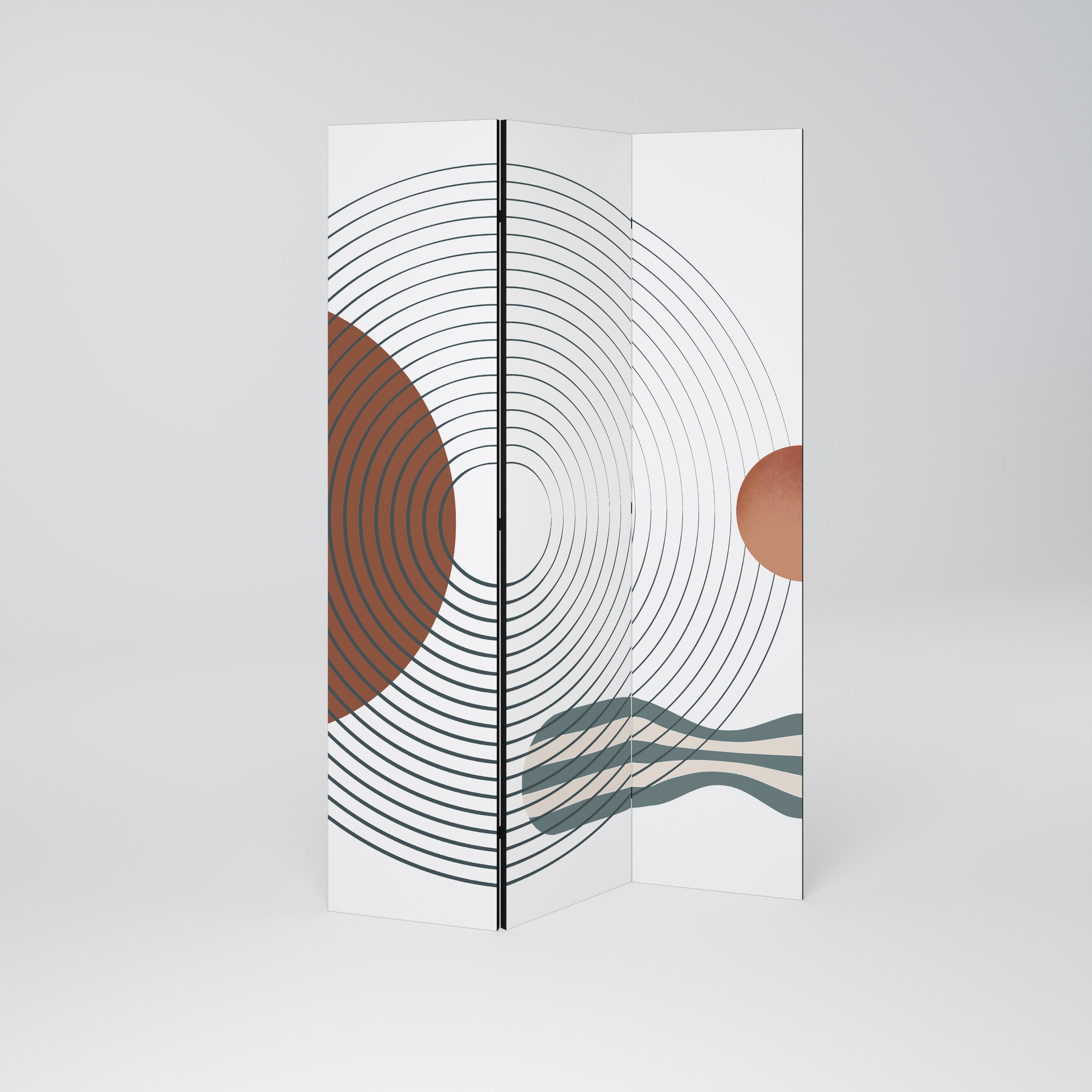 Biombo decorativo de 3 paneles QUIET SNAPSHOT