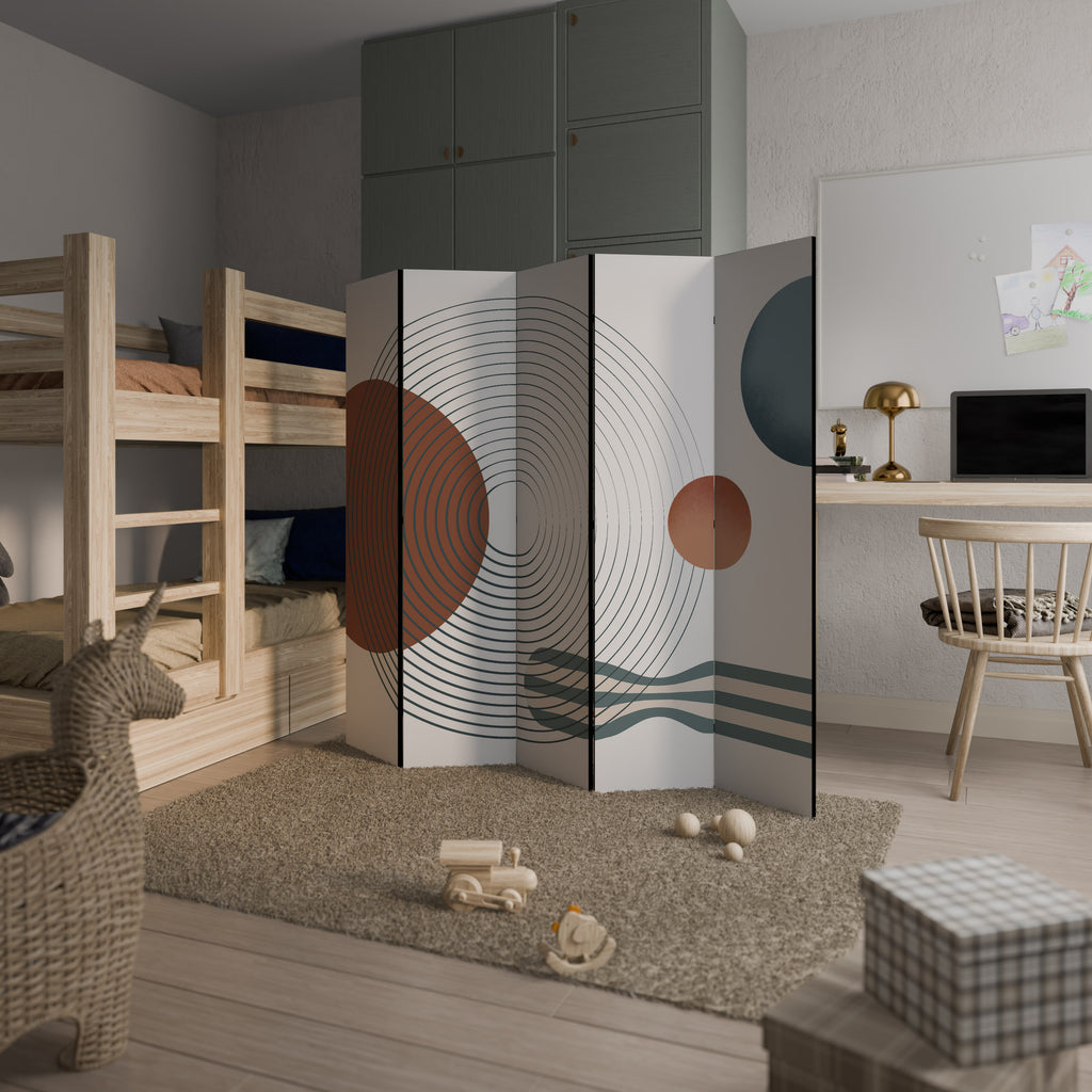 QUIET SNAPSHOT Decorative 5-Panel Room Divider