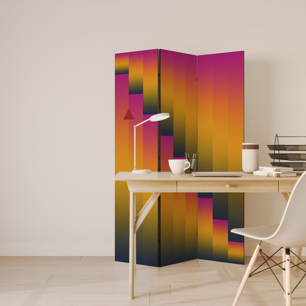 Biombo decorativo de 3 paneles GOLDEN FADE