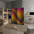 GOLDEN FADE Biombo Decorativo de 4 Paneles