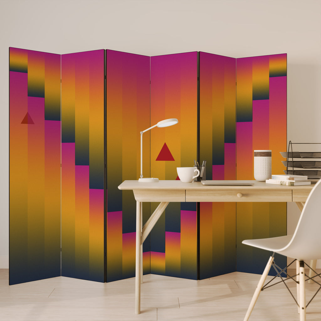 GOLDEN FADE Decorative 6-Panel Room Divider