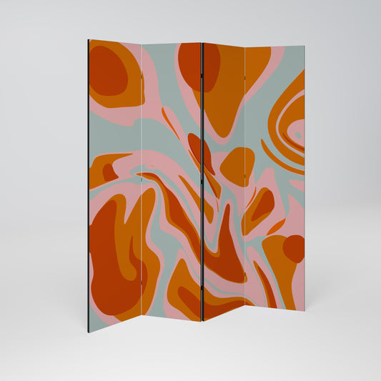 FLOATING BURN Biombo de 4 paneles