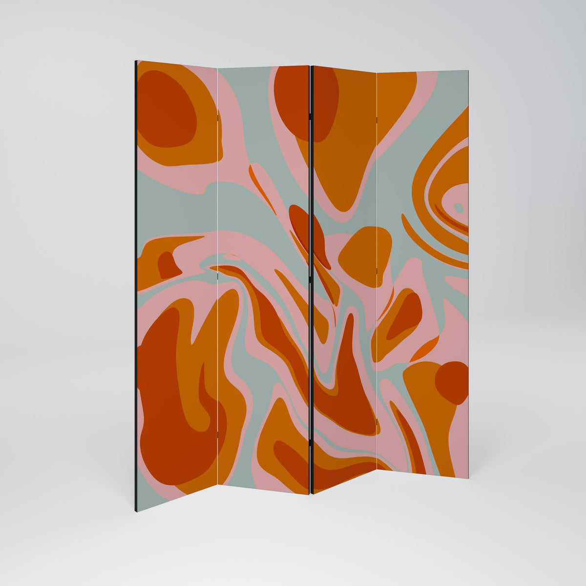 FLOATING BURN Biombo de 4 paneles
