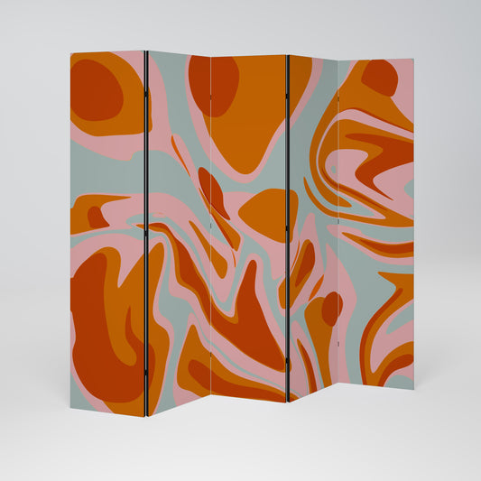 FLOATING BURN Biombo de 5 paneles