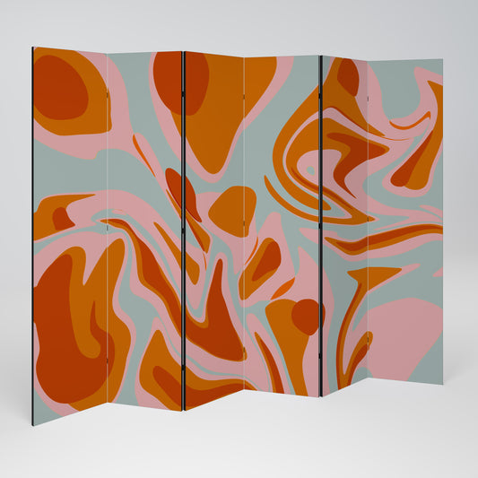 FLOATING BURN Biombo de 6 paneles