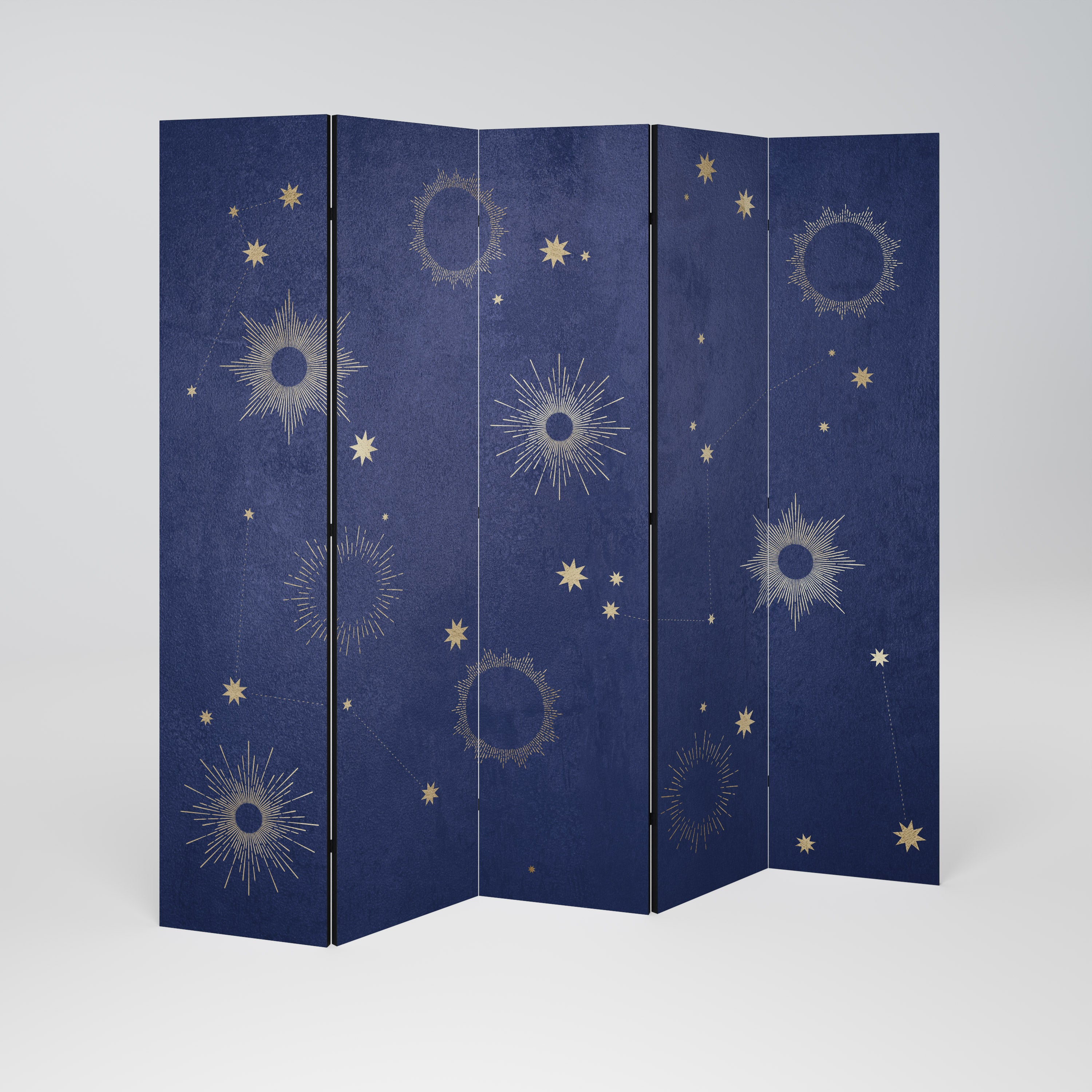 MIDNIGHT PATH Decorative 5-Panel Room Divider