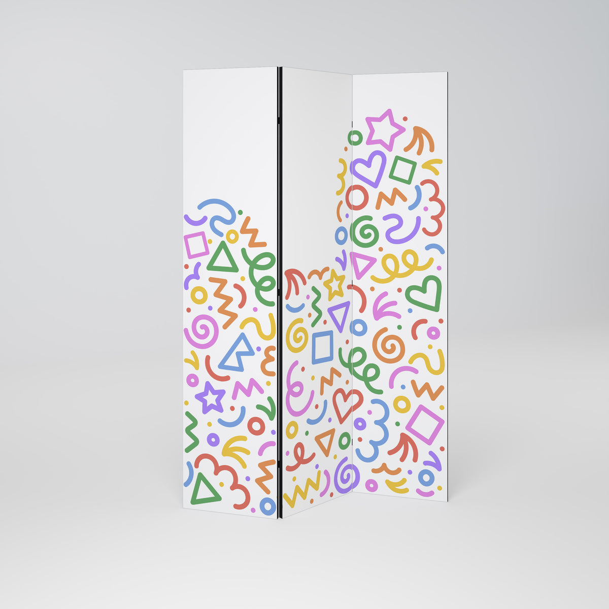 SHAPE EXCITEMENT Biombo de 3 paneles