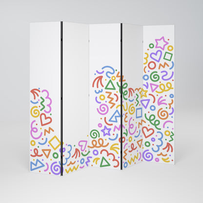 SHAPE EXCITEMENT Biombo de 5 paneles
