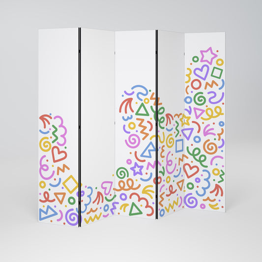 SHAPE EXCITEMENT Biombo de 5 paneles