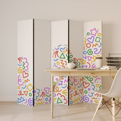SHAPE EXCITEMENT Biombo de 5 paneles