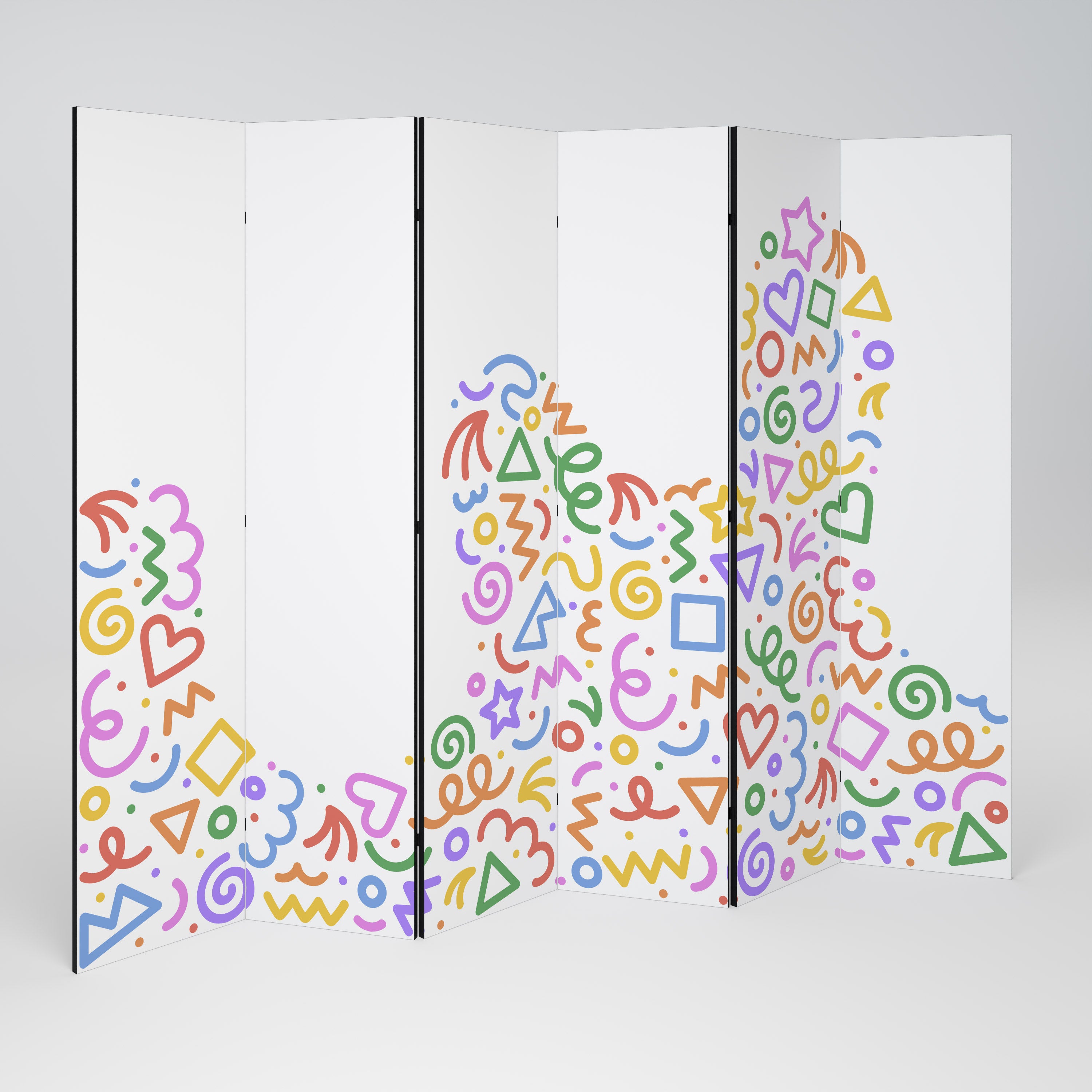 SHAPE EXCITEMENT Decorative 6-Panel Room Divider