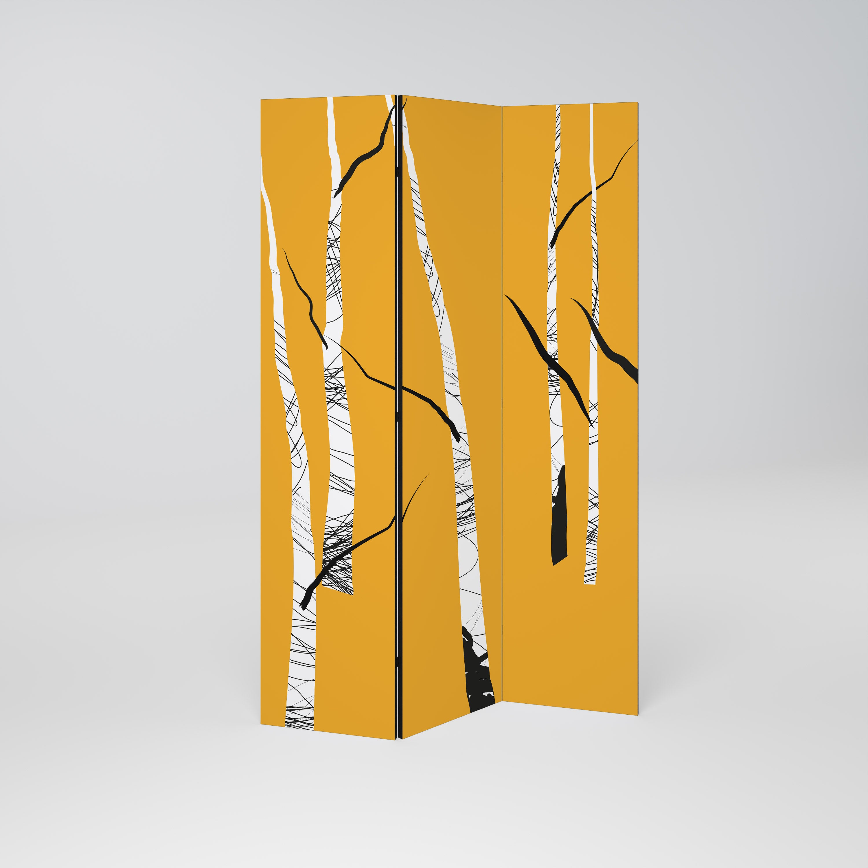 BIRCH ABSTRACT 3-Panel Room Divider