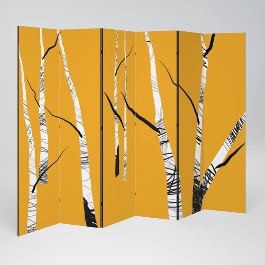BIRCH ABSTRACT Biombo de 6 paneles