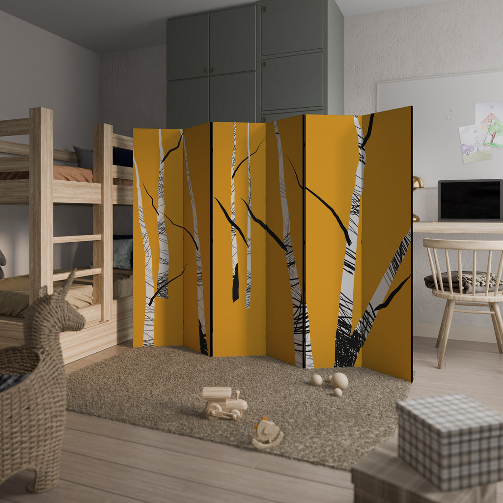 BIRCH ABSTRACT Decorative 6-Panel Room Divider