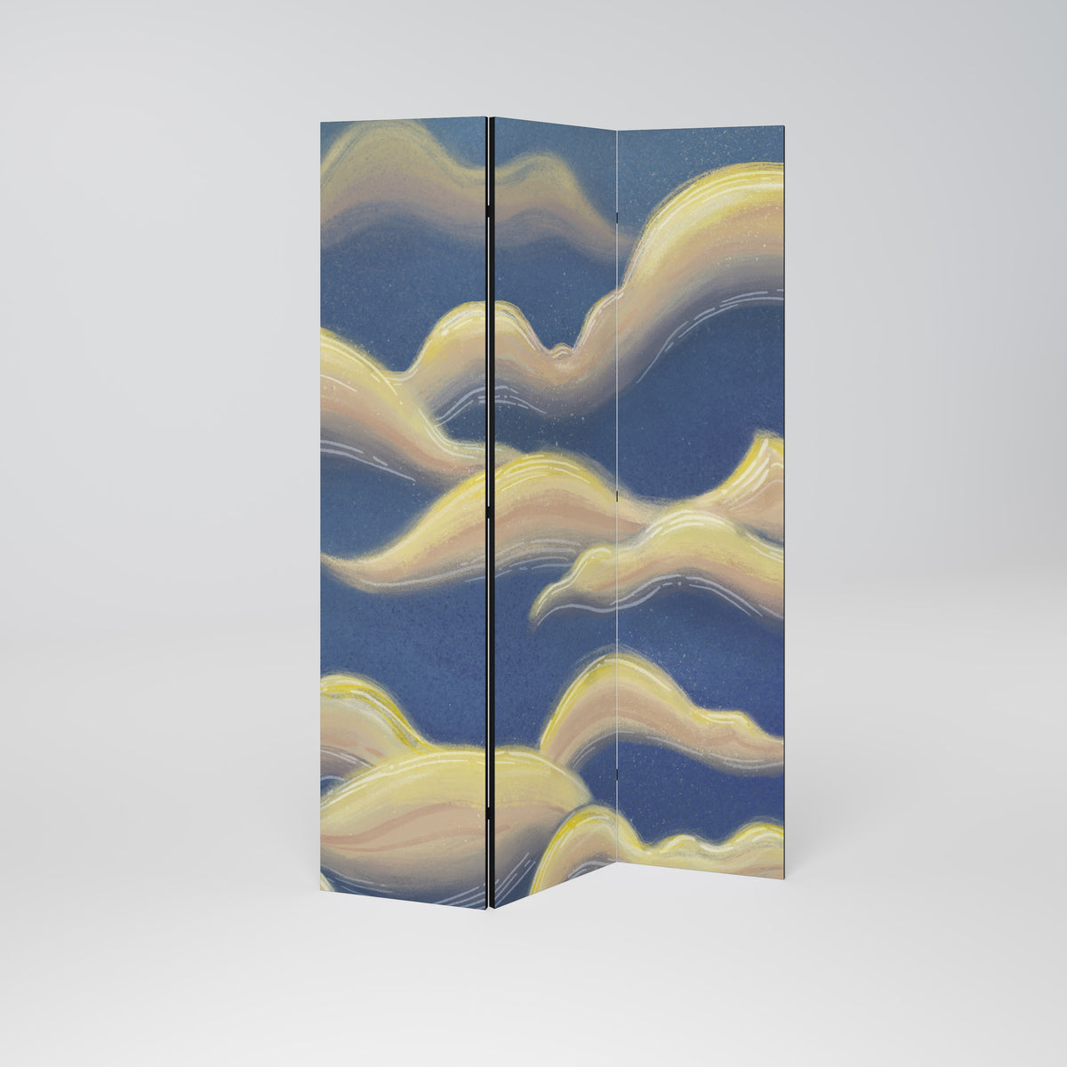 CLOUD RUFFLE Biombo de 3 paneles