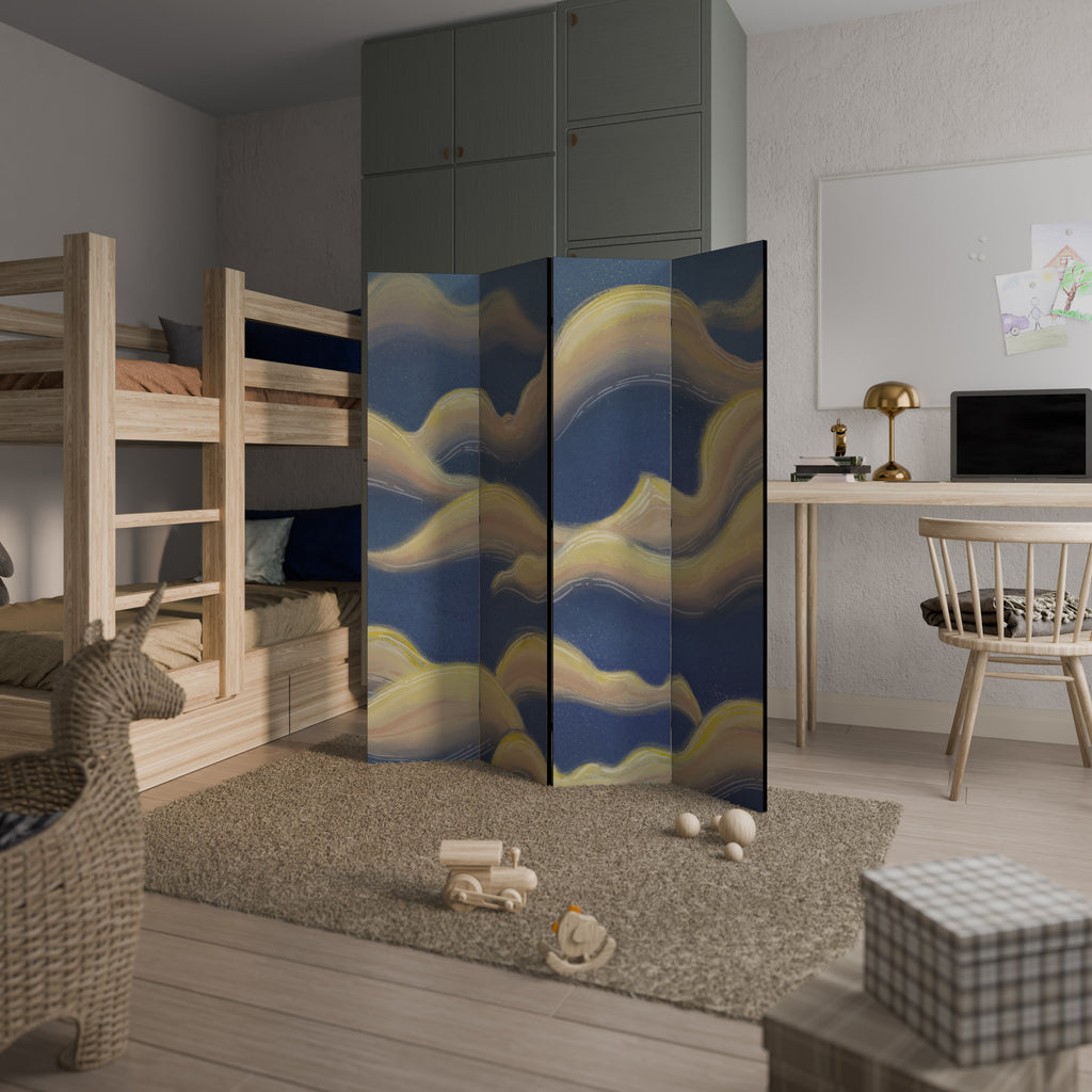 CLOUD RUFFLE Decorative 4-Panel Room Divider
