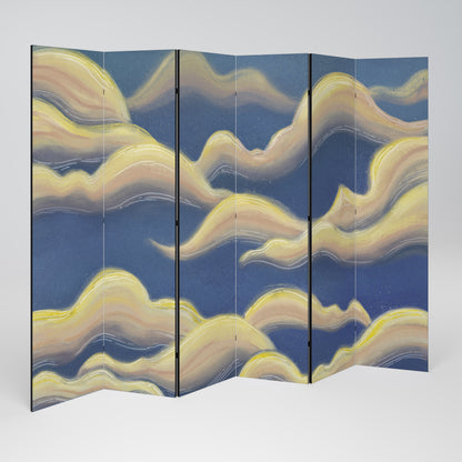 CLOUD RUFFLE Biombo de 6 paneles