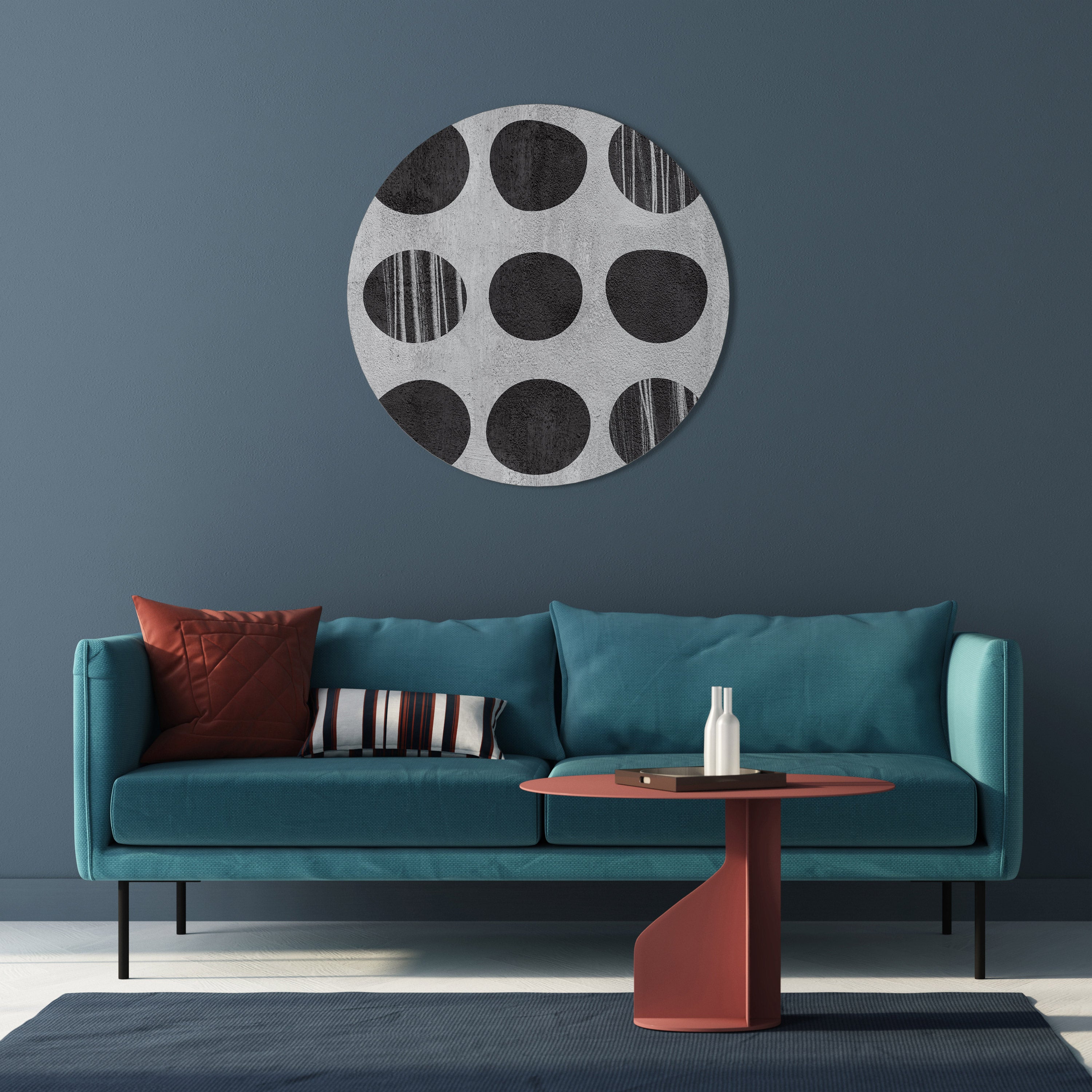 GHOSTLY GRADIENTS Round Wall Art