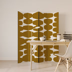 MOLTEN ECHOES Decorative 4-Panel Room Divider