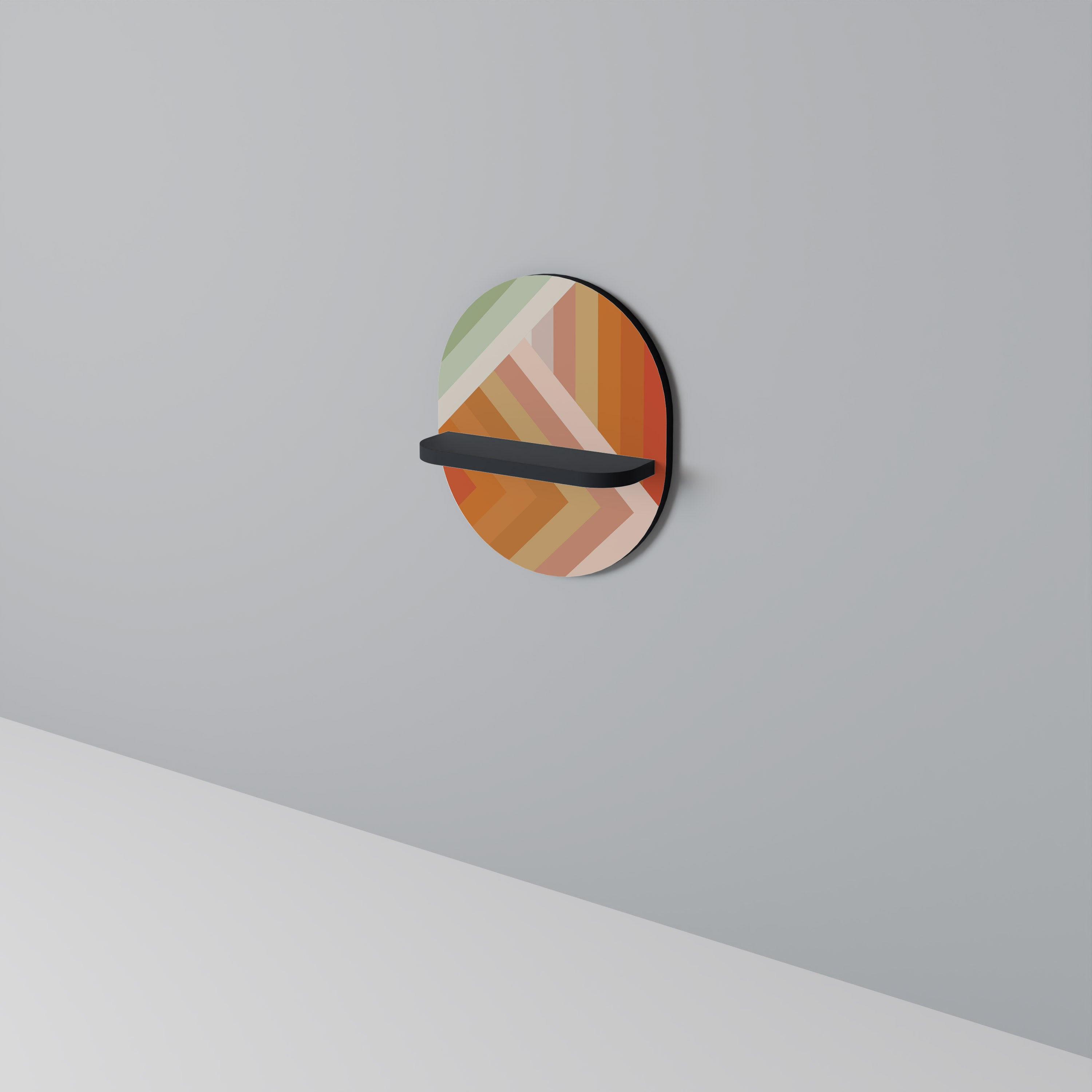 Estantería de arte ovalada con acabado negro de GRADIENT PICKS