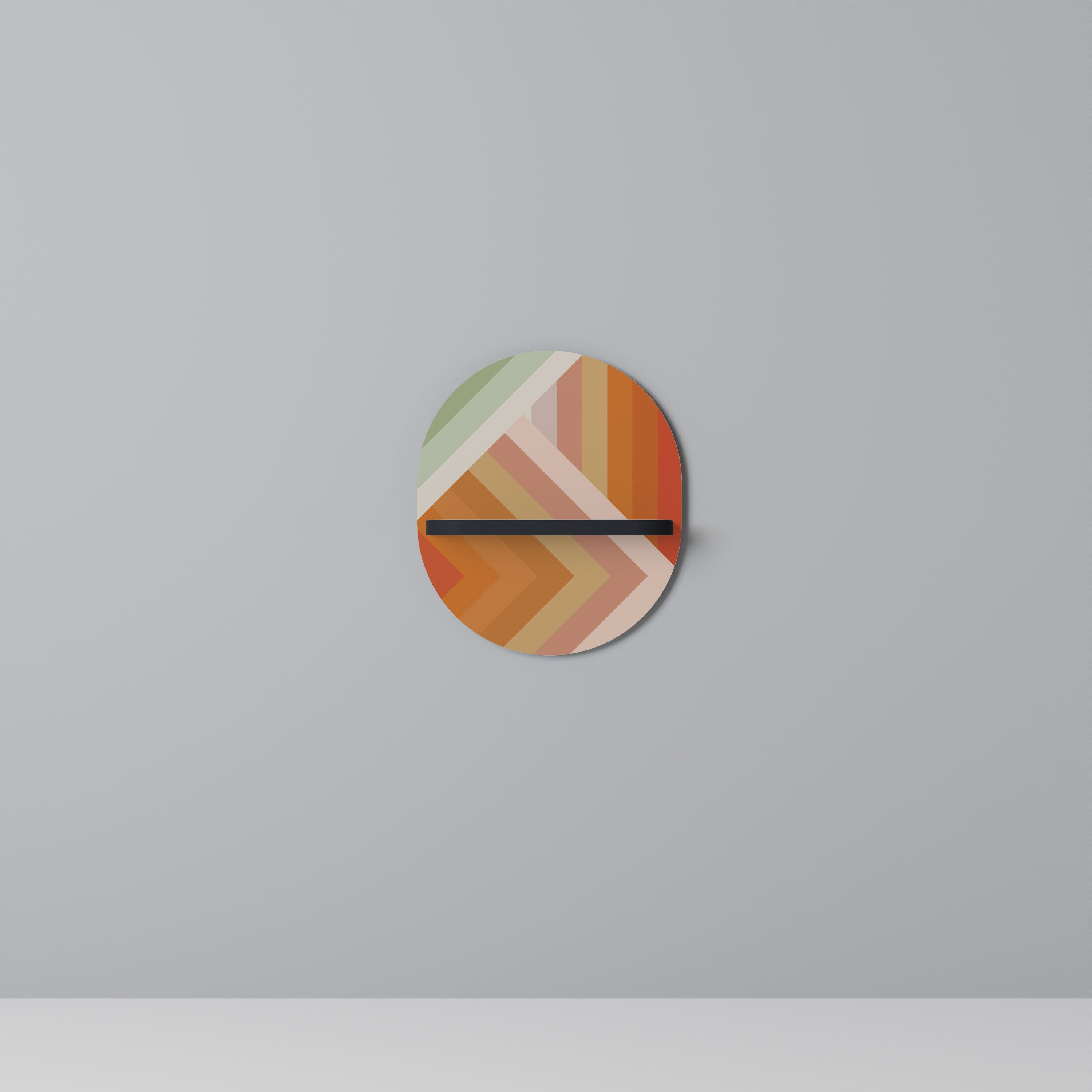 Estantería de arte ovalada con acabado negro de GRADIENT PICKS