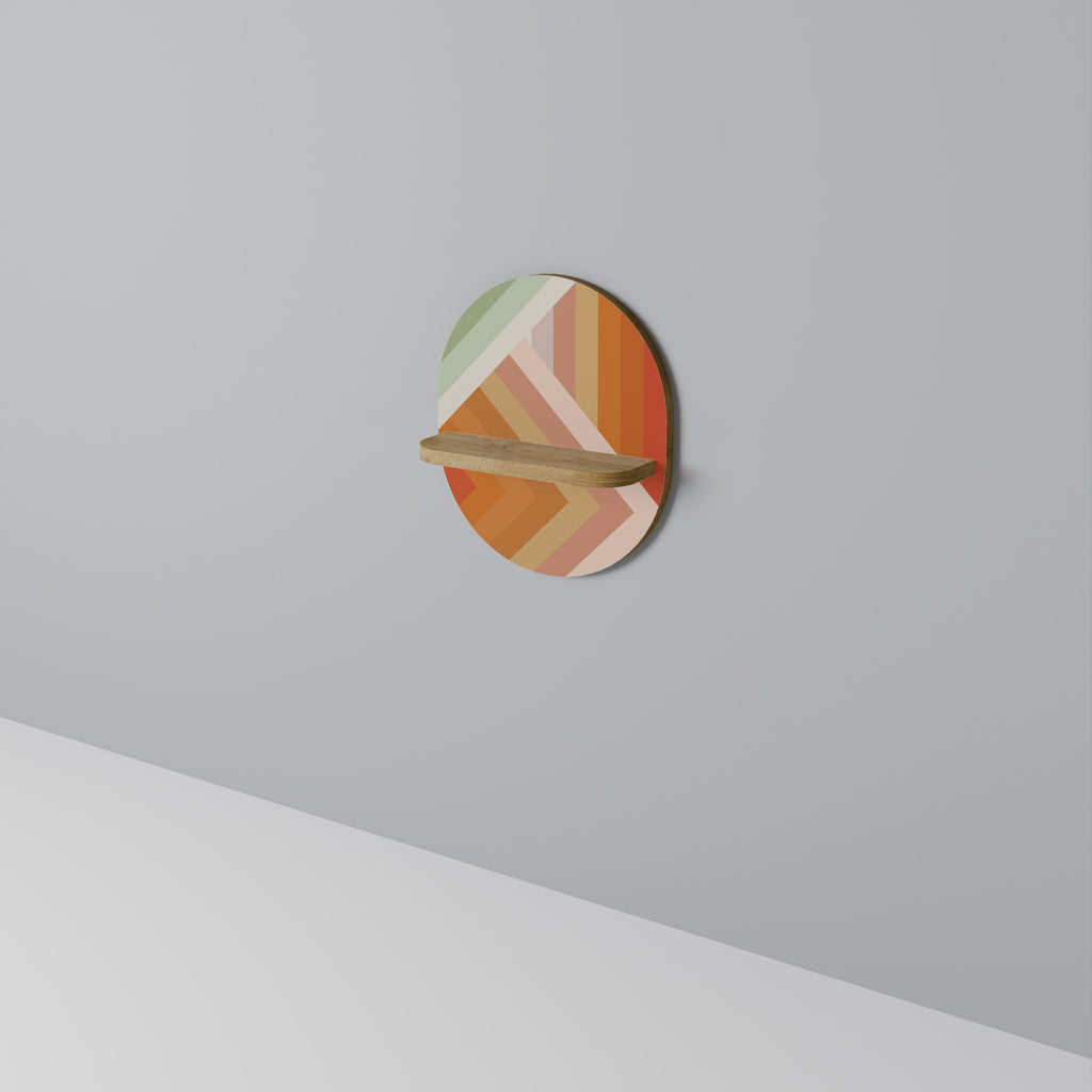 Estantería de arte ovalada con efecto roble de GRADIENT PICKS