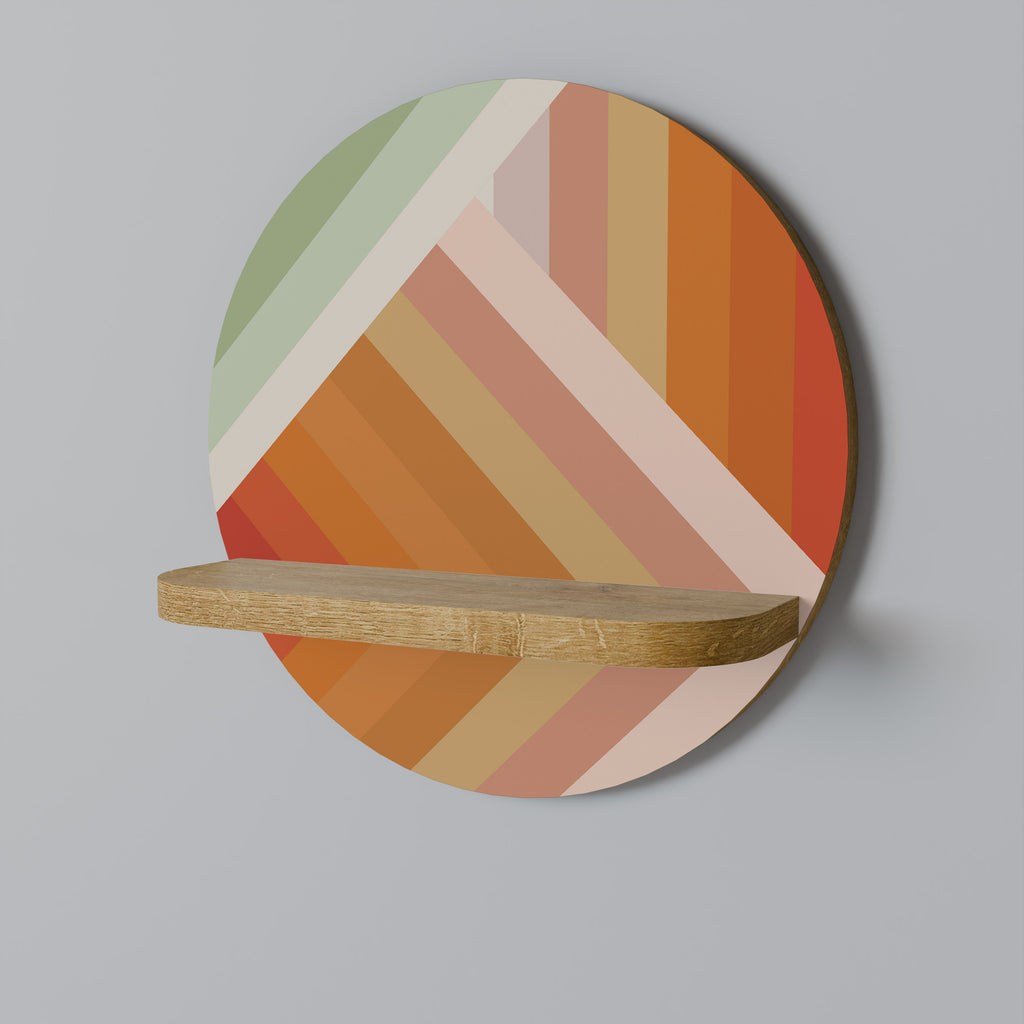 Estantería de arte redonda con efecto roble de GRADIENT PICKS