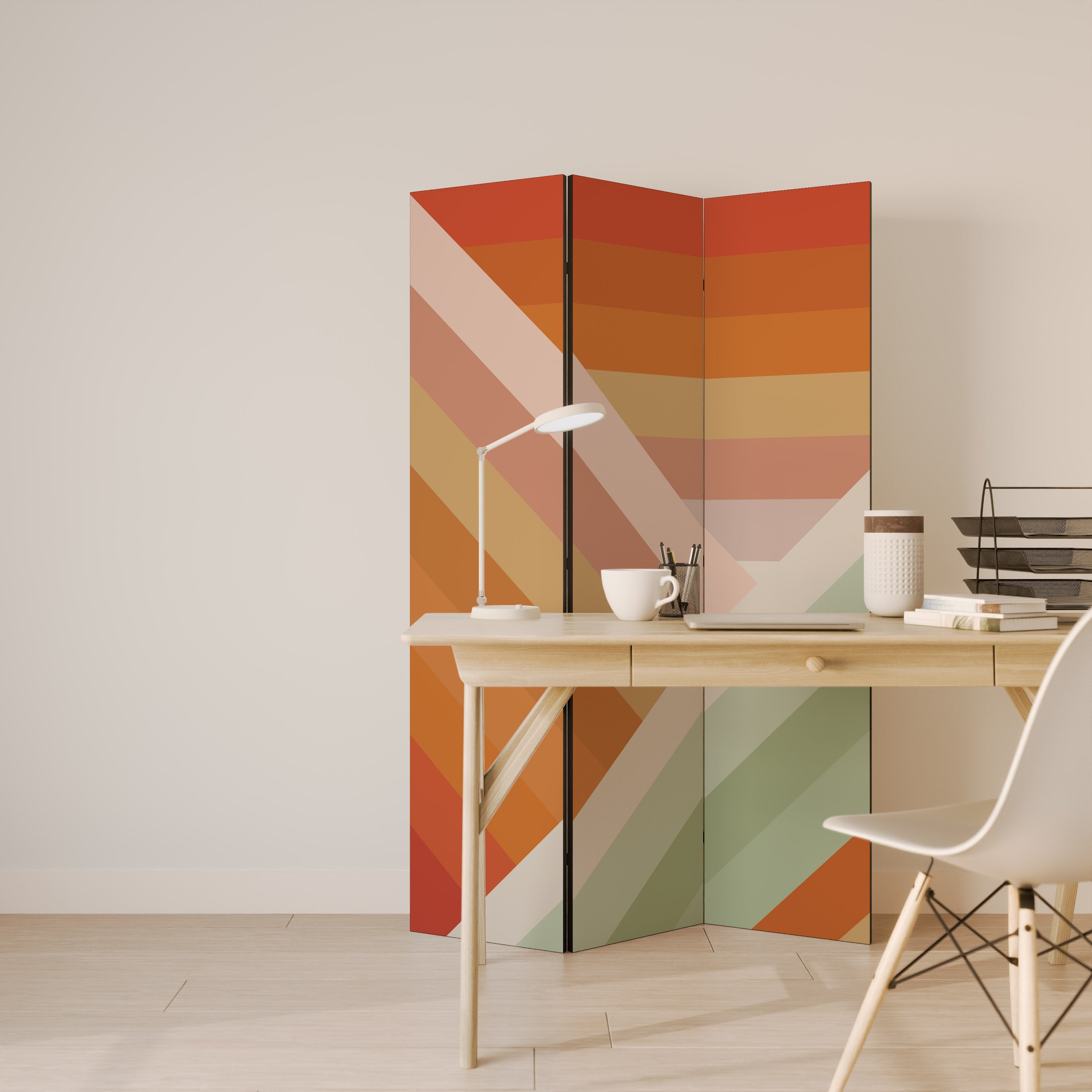 Divisor de ambientes decorativo de 3 paneles GRADIENT PICKS