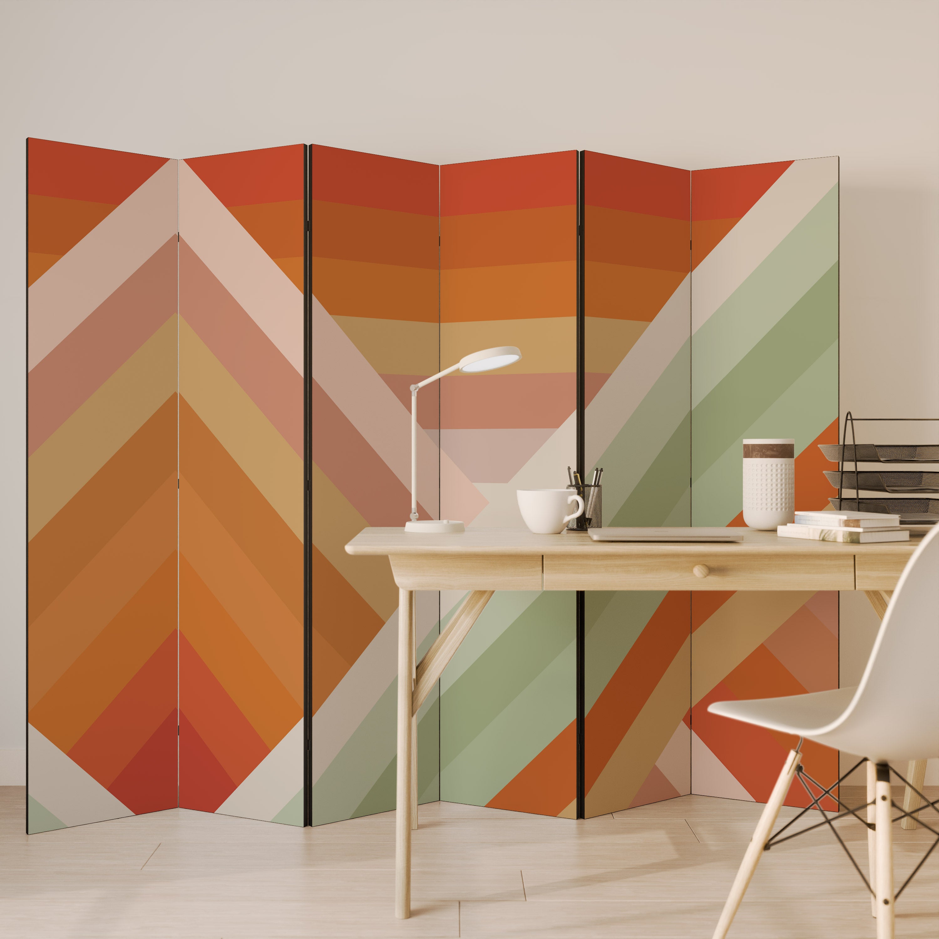 GRADIENT PICKS Decorative 6-Panel Room Divider