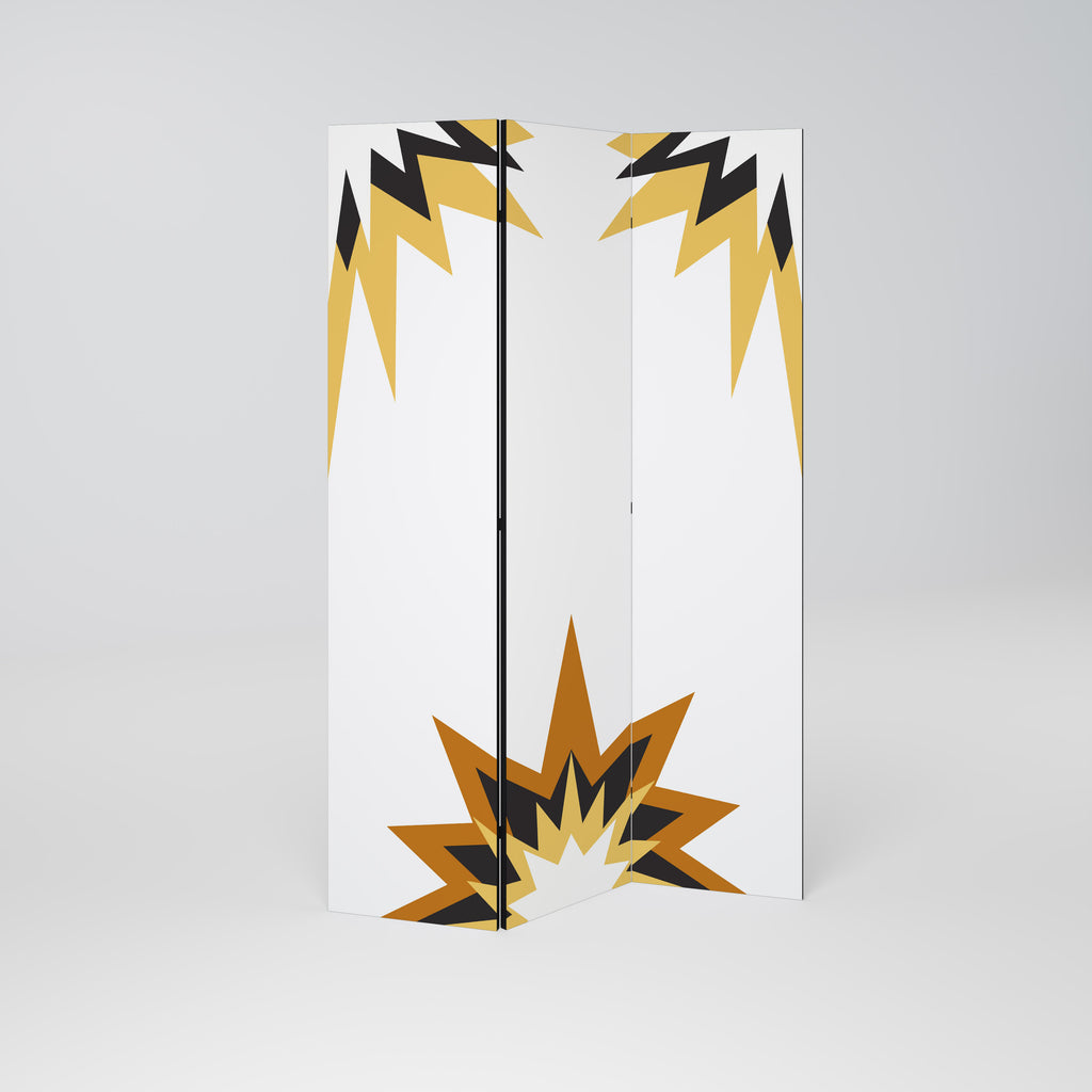 EXPLOSIVE HARMONY Decorative 3-Panel Room Divider
