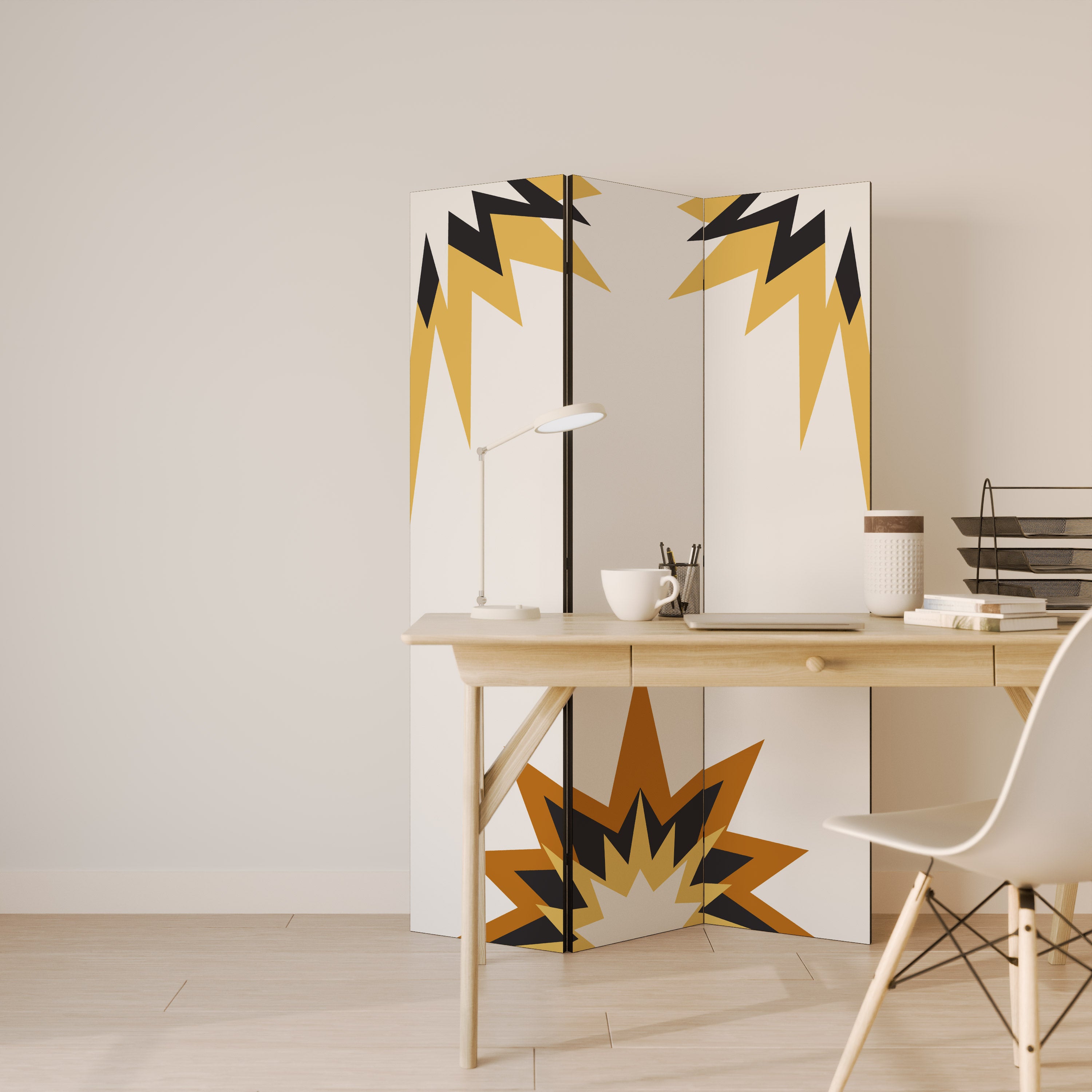 Biombo decorativo de 3 paneles EXPLOSIVE HARMONY