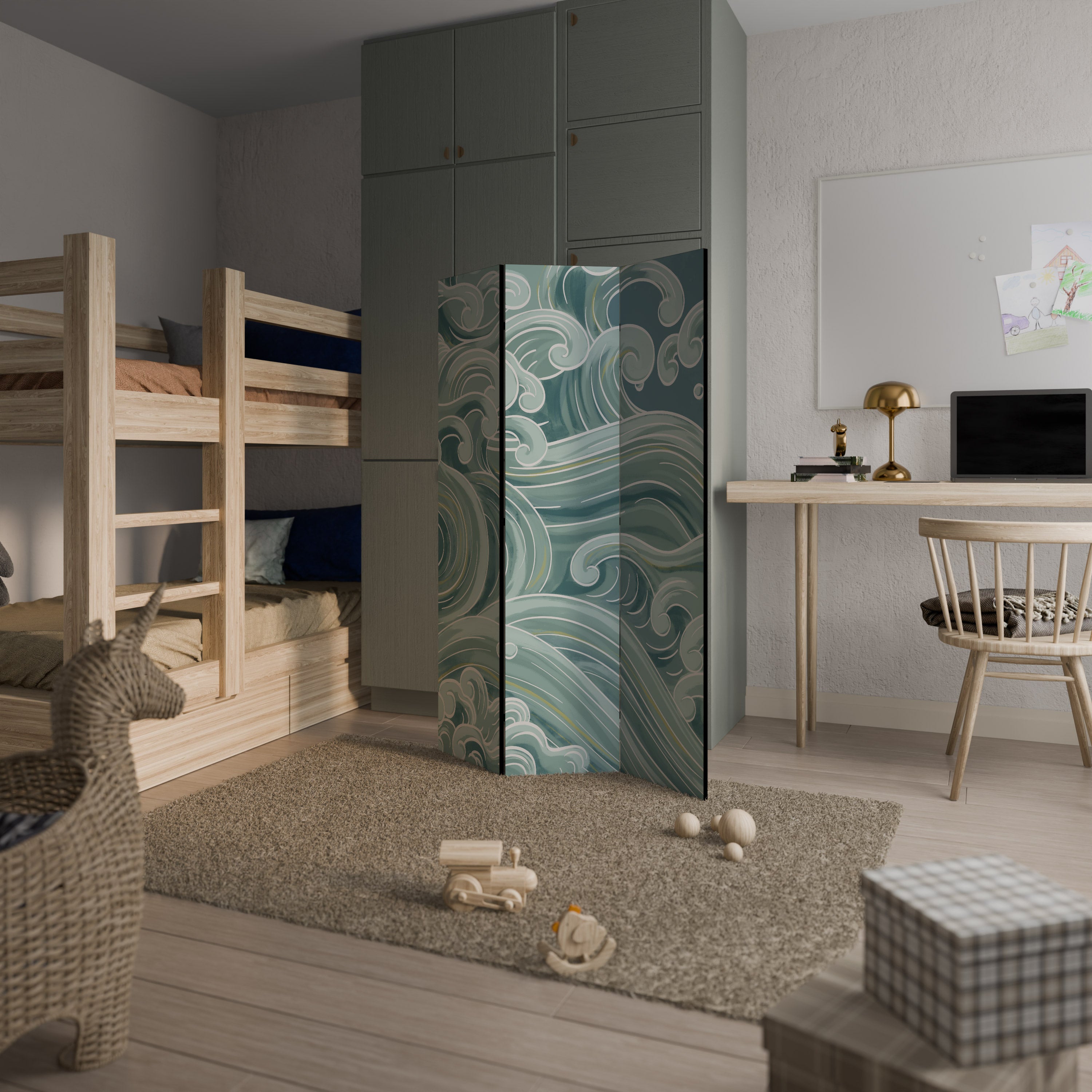 Biombo decorativo de 3 paneles ASIAN SWAY