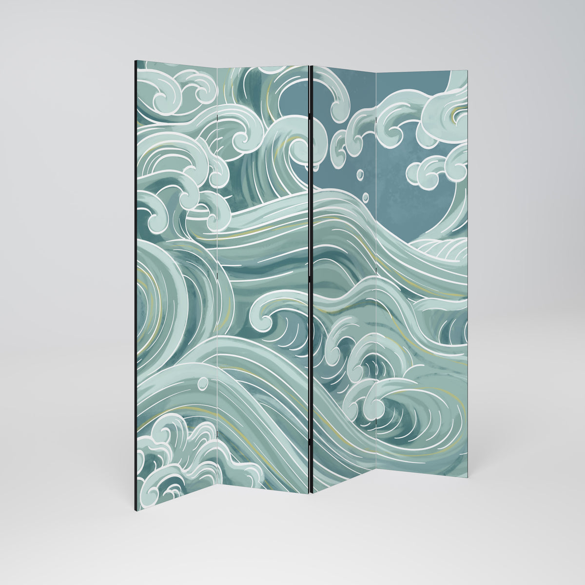 ASIAN SWAY Biombo de 4 paneles