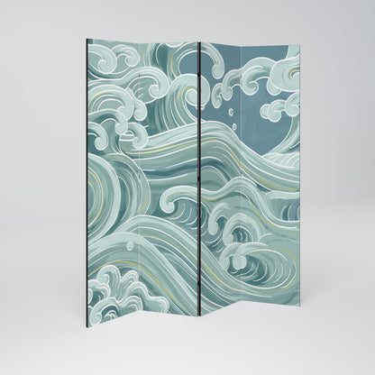 ASIAN SWAY Biombo de 4 paneles